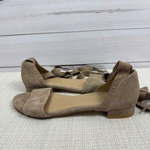 Stuart Weitzman Corbata Ankle‎ Wrap Sandals Brown Size 8.5 N
